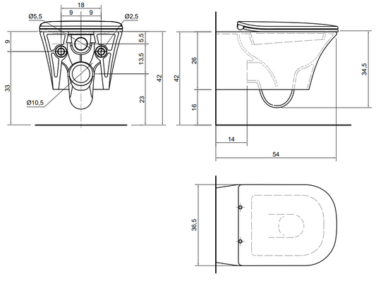 Antonio Lupi Design Cabo3 Vaso Sospeso in ceramica Con Sedile In Termoindurente Bianco Satinato
