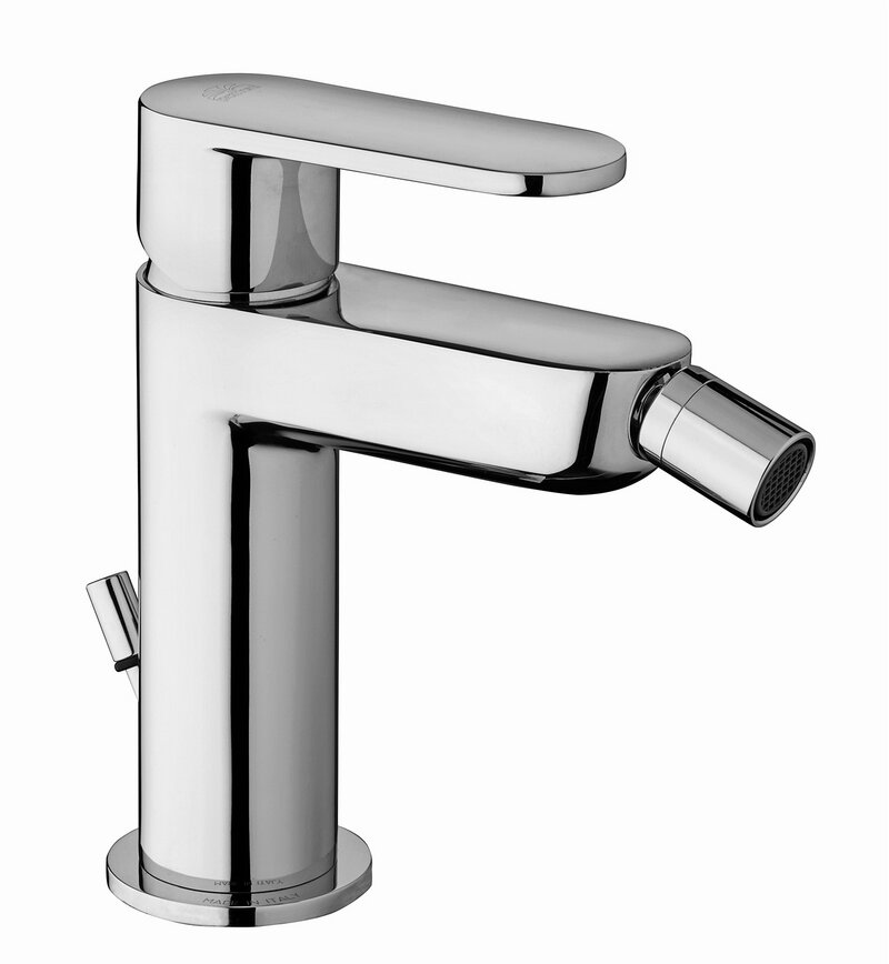 Set miscelatori Lavabo Bidet e Miscelatore Vasca Cromo, vista laterale dello spessore e del bordo