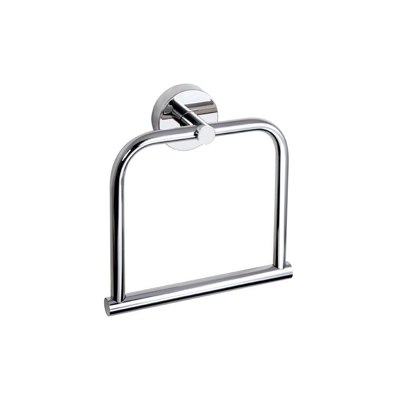 New Line AS2 Portasciugamani 18x19 cm Ad Anello e base tonda In Acciaio Inox Cromo