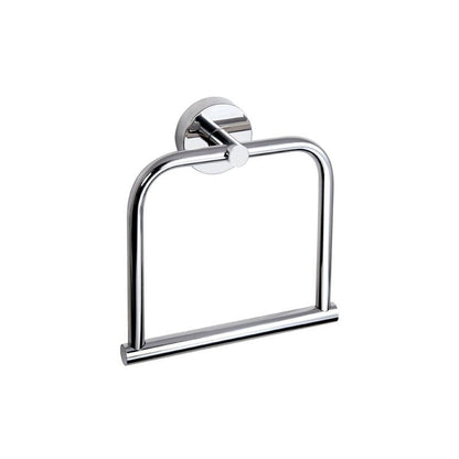 New Line AS2 Portasciugamani 18x19 cm Ad Anello e base tonda In Acciaio Inox Cromo