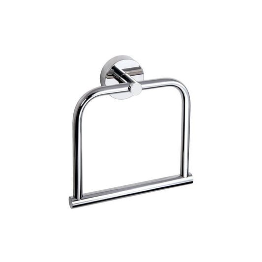 New Line AS2 Portasciugamani 18x19 cm Ad Anello e base tonda In Acciaio Inox Cromo