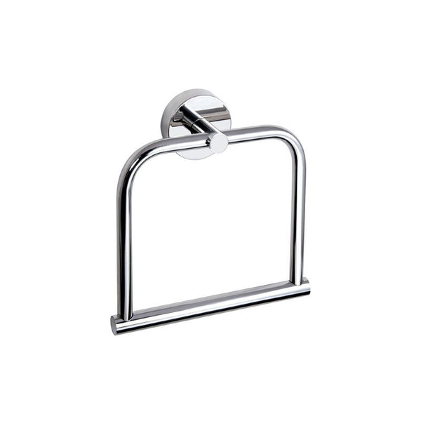 New Line AS2 Portasciugamani 18x19 cm Ad Anello e base tonda In Acciaio Inox Cromo