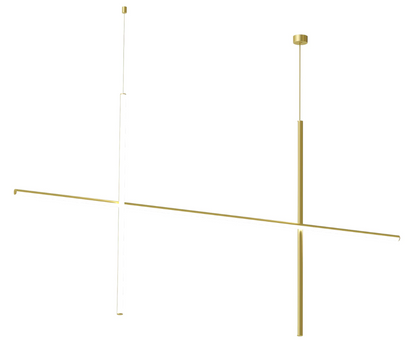 Flos Coordinates Suspension 2 CLIII Lampada sospesa a luce diffusa champagne anodizzato