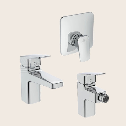 Ideal Standard Ceraplan Set Completo Miscelatori Lavabo Bidet Doccia Cromo