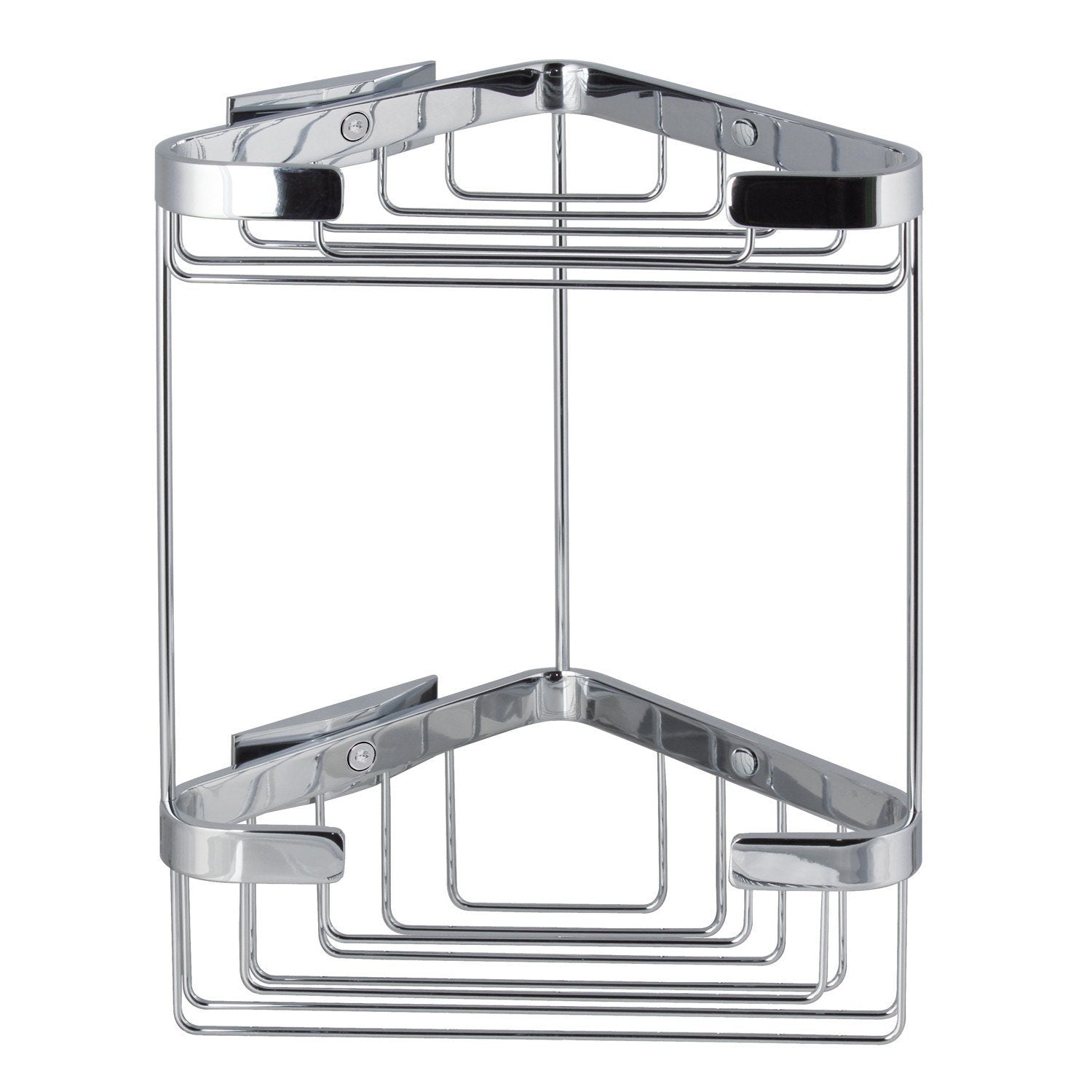 Koh-i-noor Lem 2.T griglia angolare doccia vasca in Cromo Lucido in alluminio e cromato installato in bagno moderno con...