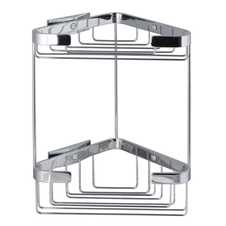 Koh-i-noor Lem 2.T griglia angolare doccia vasca in Cromo Lucido in alluminio e cromato installato in bagno moderno con...