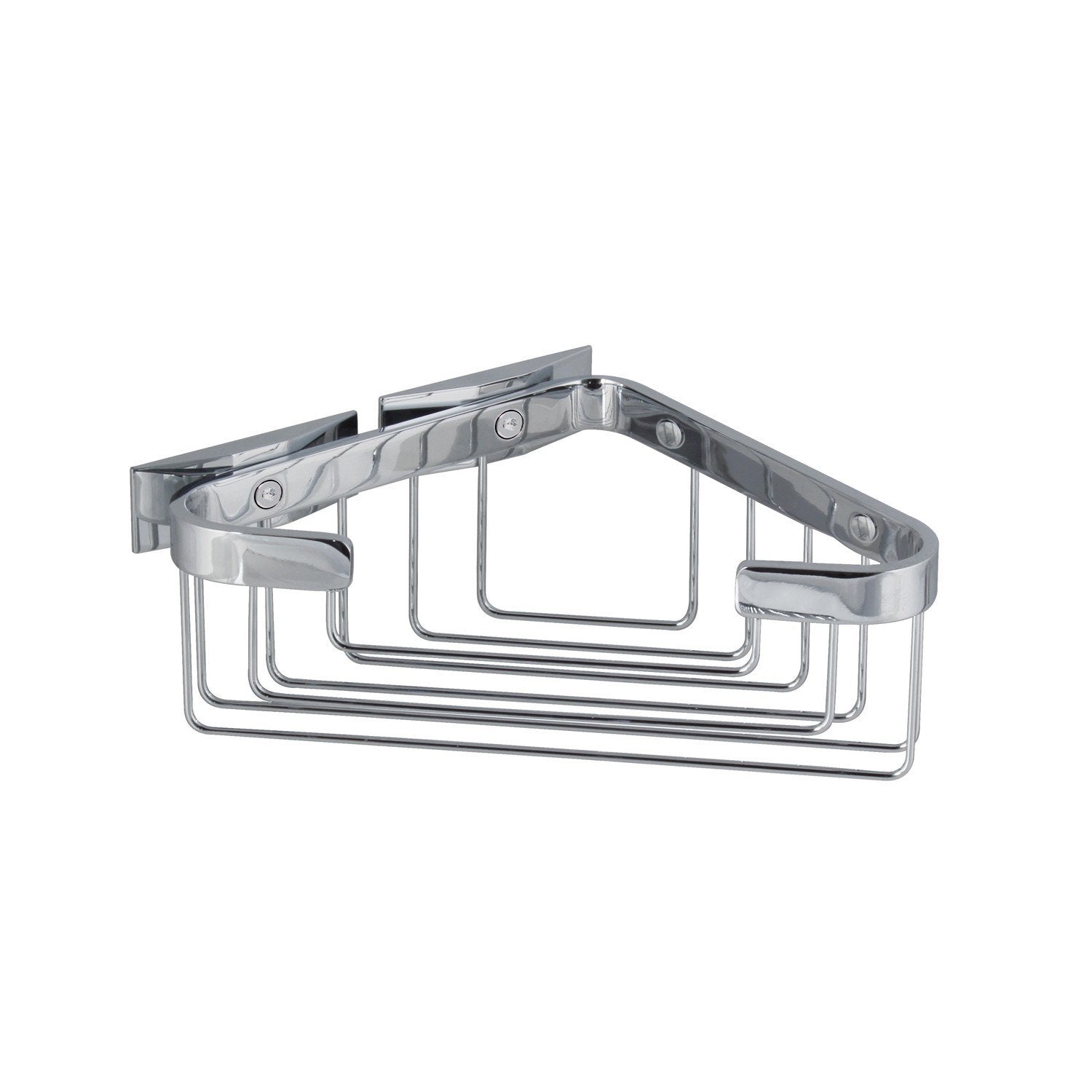 Koh-i-noor Lem 2.T griglia angolare vasca doccia in Cromo Lucido in alluminio e cromato installato in bagno moderno con...