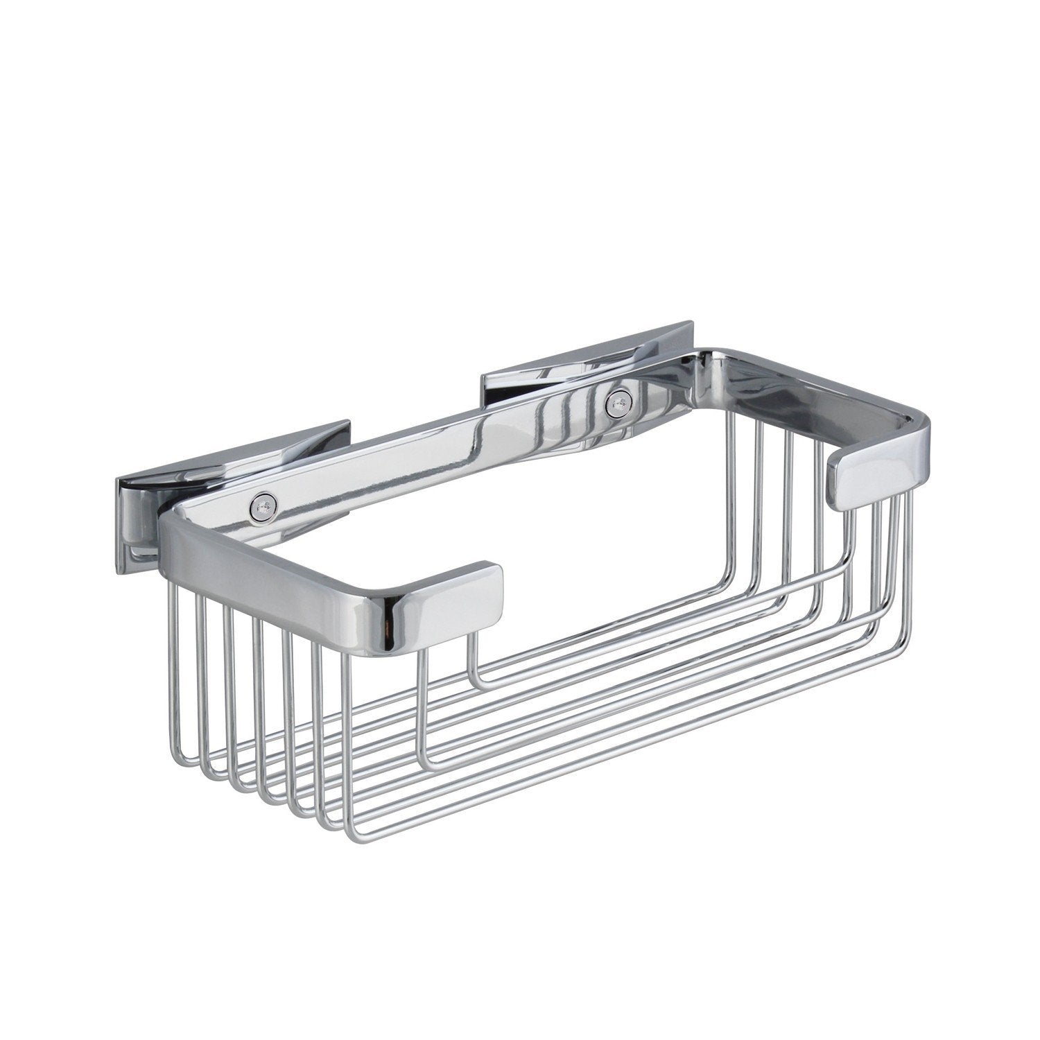 Koh-i-noor Lem 2.T cestino rettangolare23x10 doccia per Cromo Lucido in alluminio e cromato installato in bagno moderno...