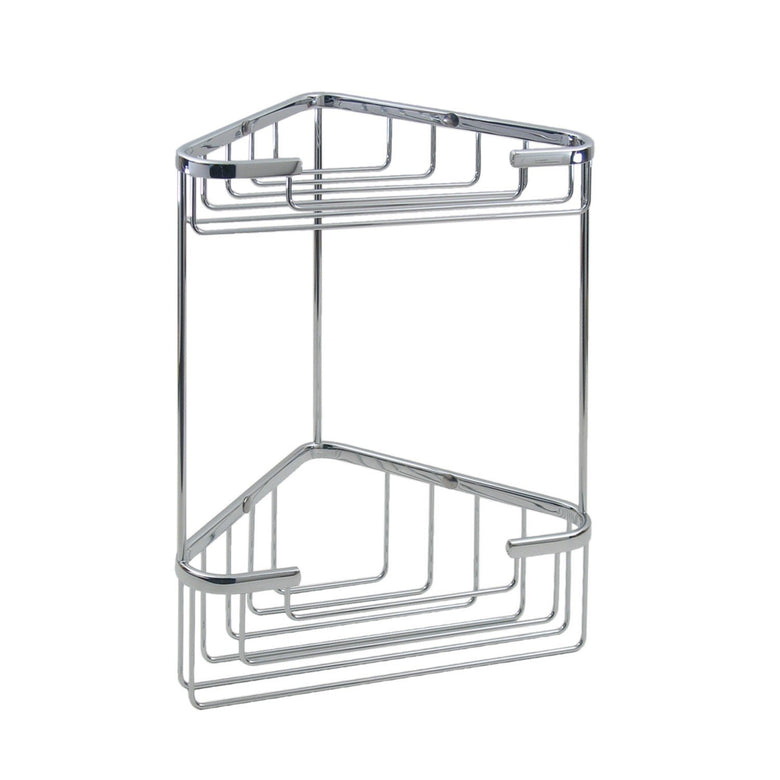 koh-i-noor cestino contenitore doppio 19x19 a parete cromo Cromato installato in bagno moderno con ante in vetro...
