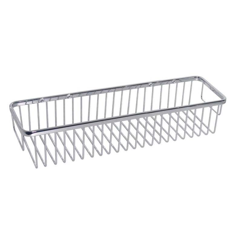 Koh-i-noor cestino contenitore 45x12 rettangolare cromo Cromato installato in bagno moderno con ante in vetro temperato...