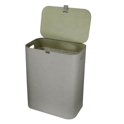 Koh-i-noor Bellagio cesto porta biancheria in tessuto idrorepellente effetto lino ecru