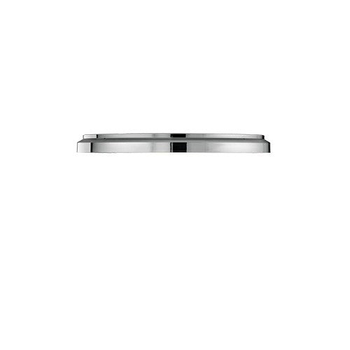 Flos Clara Lampada a parete e soffitto 60 cm cornice cromo spenta, dettaglio del corpo lampada e dei materiali