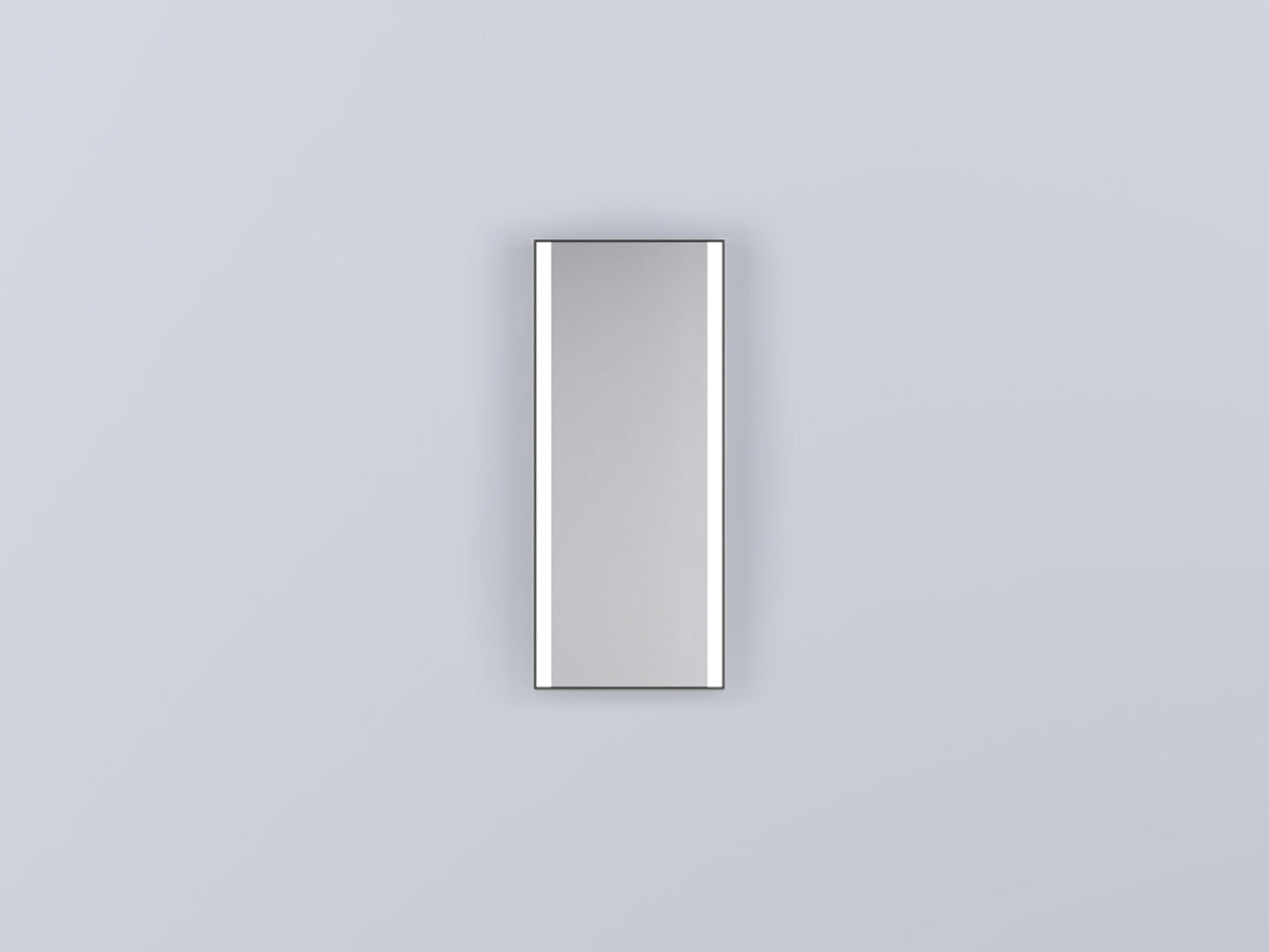 Cielo Arcadia Argo Specchio 40x95 A Parete Con Luce Led E Struttura In Metallo Cemento