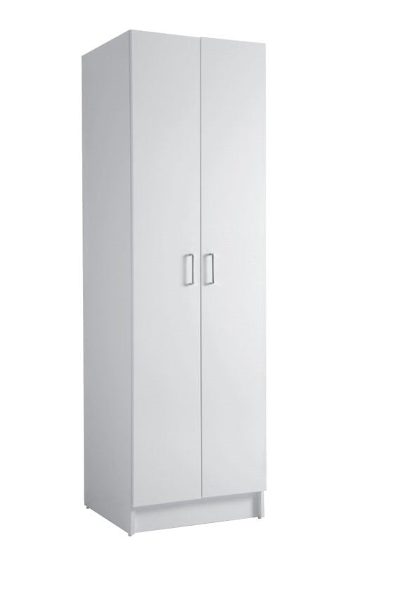 Colavene COLF 1 colonna 64X60 H.210 due ante con con Bianco Lucido in laminato installato su lavello, vista della bocca e...