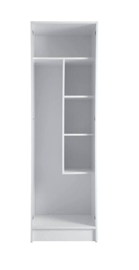 Colavene COLF 1 colonna 64X60 H.210 due ante con con ripiano superiore e contenitori laterali bianco