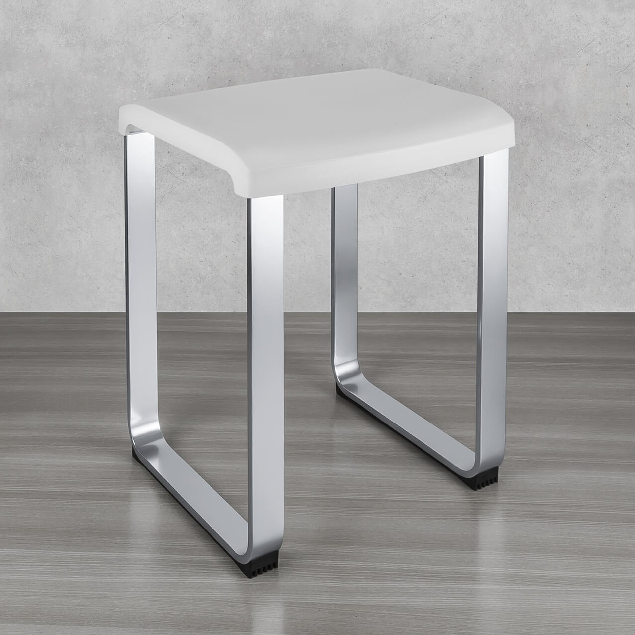 Colombo design contract flat b99670 sgabello per box doccia in alluminio e resina montato a parete, vista del design e...