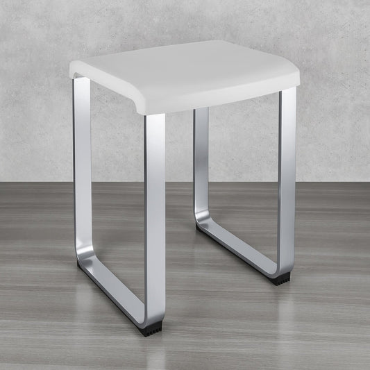 Colombo design contract flat b99670 sgabello per box doccia in resina termoplastica bianco
