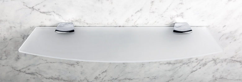 Colombo Land Mensola bagno 60 cm in Vetro cromo in bagno completo, vista d'insieme dell'ambiente - Colombo Design