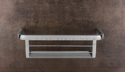 Colombo lulu b6232 griglia porta oggetti per doccia vasca in ottone installato in bagno moderno con ante in vetro...