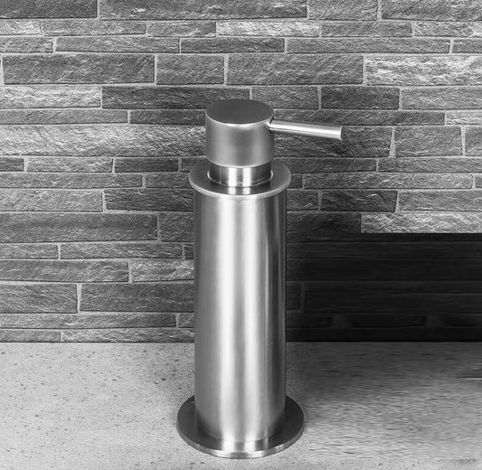Colombo Plus Dispenser sapone liquido da Appoggio in ottone in cromato montato a parete, vista del design e della...