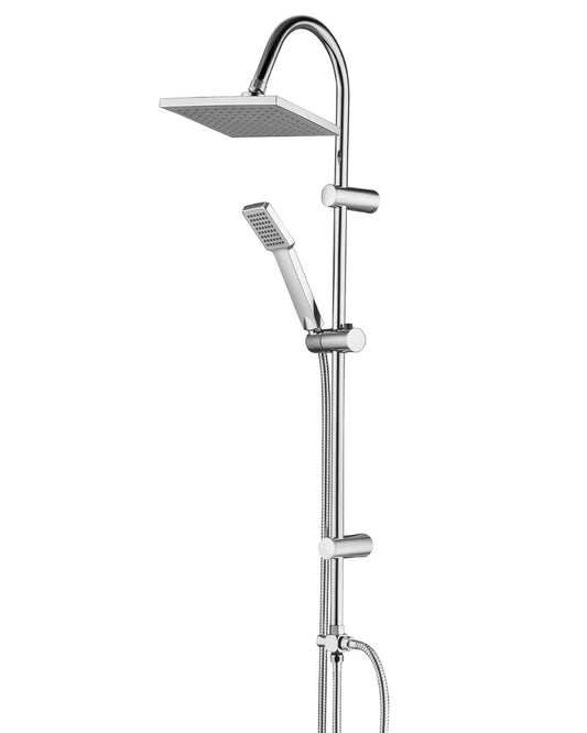 Colonna doccia con soffione 20x20 in acciaio cromo 872002 Platinum