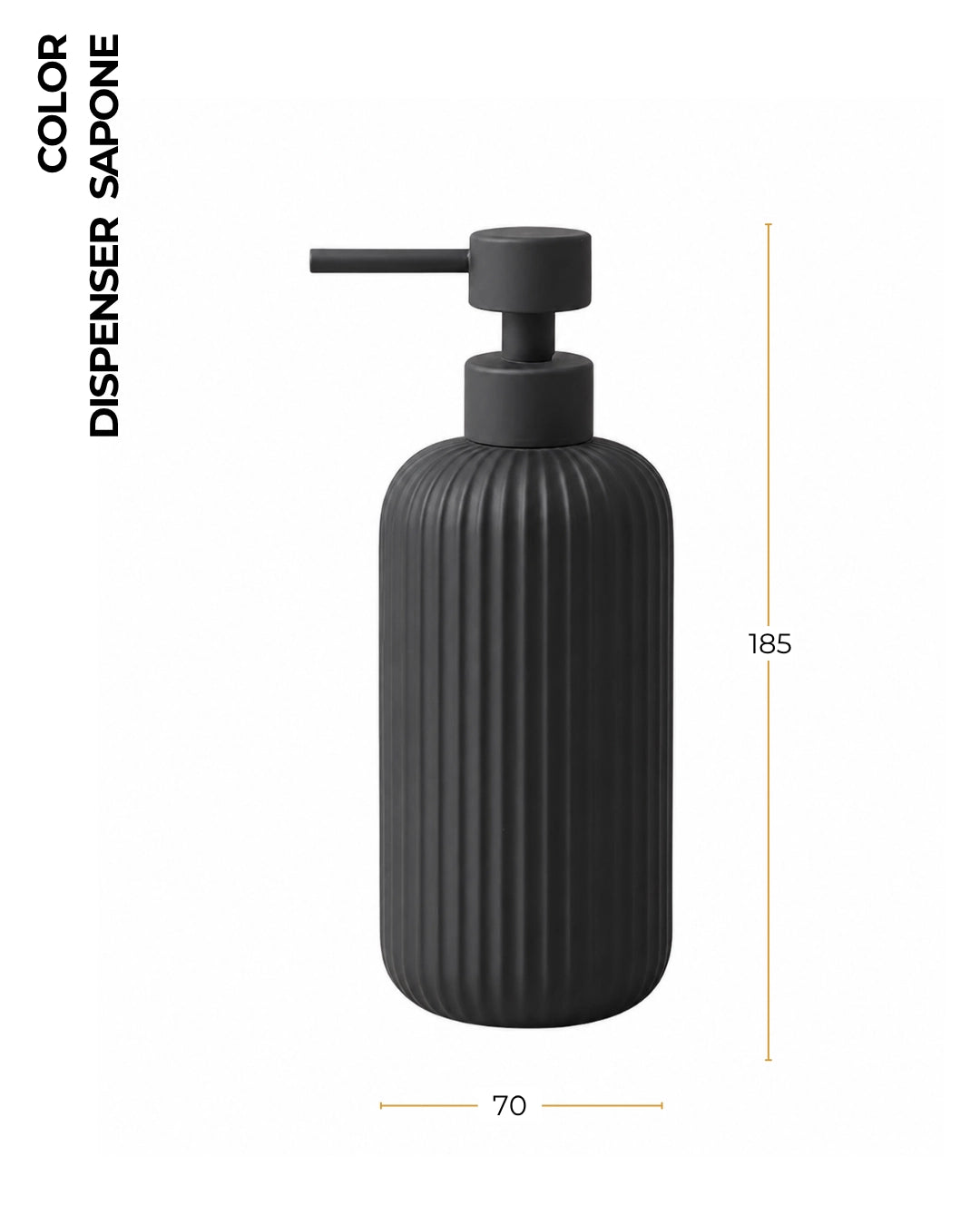 Dispenser portasapone liquido da appoggio in ceramica rosso mattone color