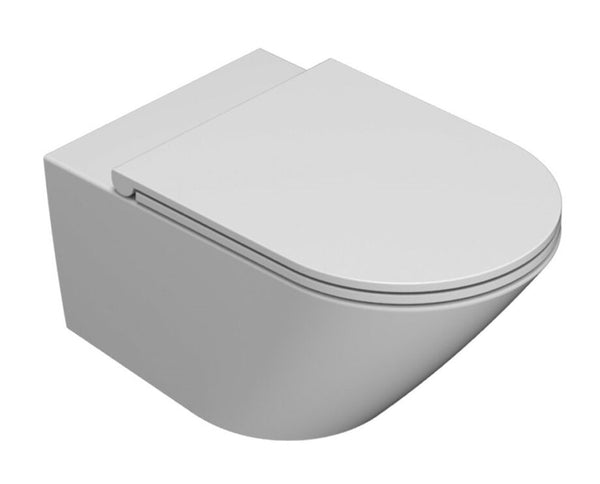 Coppia sanitari sospesi Vaso con sedile soft close e bidet in ceramica bianco opaco Forty 3 Globo