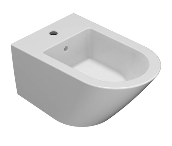 Coppia sanitari sospesi Vaso con sedile soft close e bidet in ceramica bianco opaco Forty 3 Globo