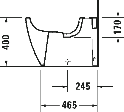 Coppia sanitari filo muro a pavimento senza brida con sedile soft close bianco Soleil Duravit