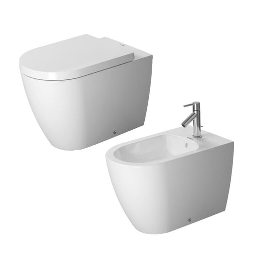 Duravit ME by Starck coppia sanitari Vaso Bidet A Pavimento 37x60 cm Sedile Rallentato Bianco