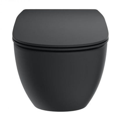 Ideal Standard Tesi coppia sanitari sospesi Vaso Acquablade e bidet sospeso e Sedile Slim Rallentato Nero opaco