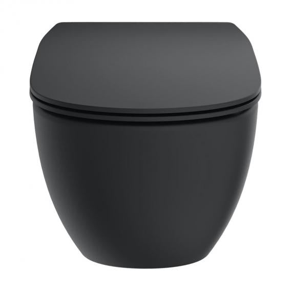 Ideal Standard Tesi coppia sanitari sospesi Vaso Acquablade e bidet sospeso e Sedile Slim Rallentato Nero opaco