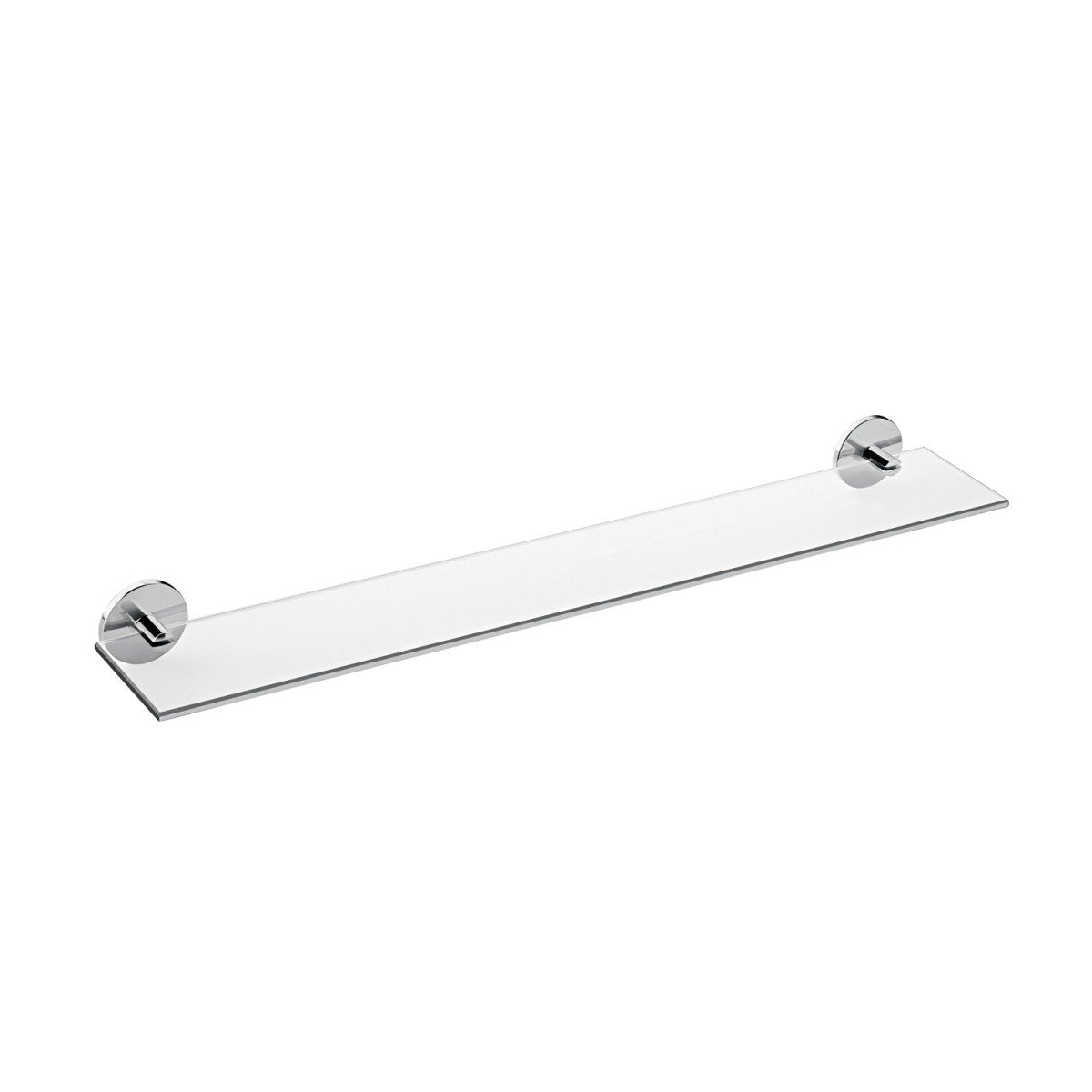 Cosmic duo round mensola 60 cm bagno in vetro e cromo Cromo Lucido in bagno completo, vista d'insieme dell'ambiente...