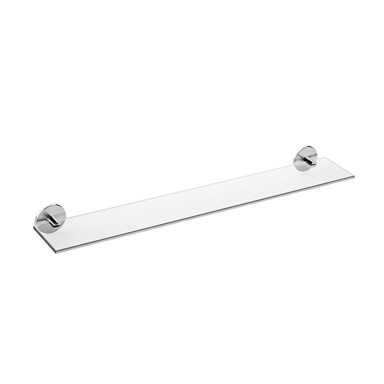 Cosmic duo round mensola 60 cm bagno in vetro e cromo Cromo Lucido in bagno completo, vista d'insieme dell'ambiente...