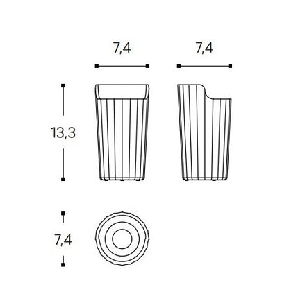 Cosmic L'Avenir bicchiere portaspazzolini da appoggio sabbia