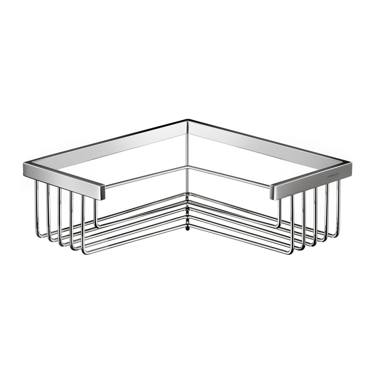 Cosmic Lira griglia angolare 25x25 vasca doccia estraibile Cromo Lucido in cromato installato in bagno moderno con ante...