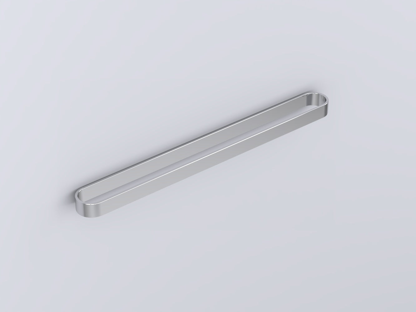 Cielo porta asciugamani 60 cm ovale in acciaio cromato Cromo Lucido in naturale montato a parete, vista del design e...