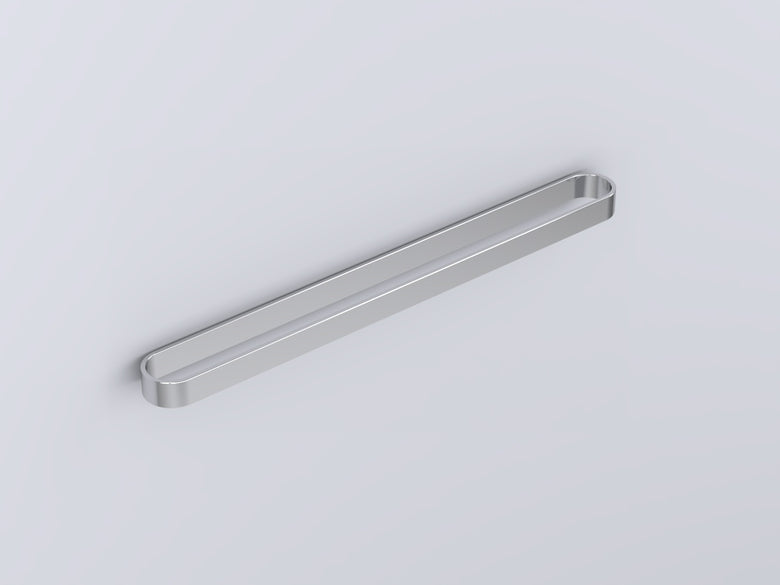 Cielo porta asciugamani 60 cm ovale in acciaio cromato Cromo Lucido in naturale montato a parete, vista del design e...