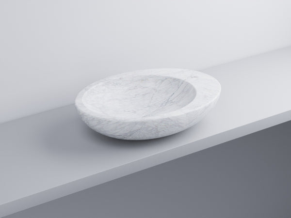 Cielo Le Giare lavabo da appoggio 60x45 senza troppopieno carrara statuario
