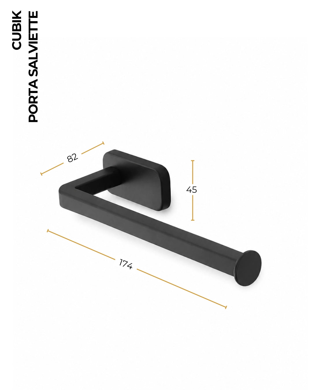 Porta salviette in acciaio inox cromo cubik