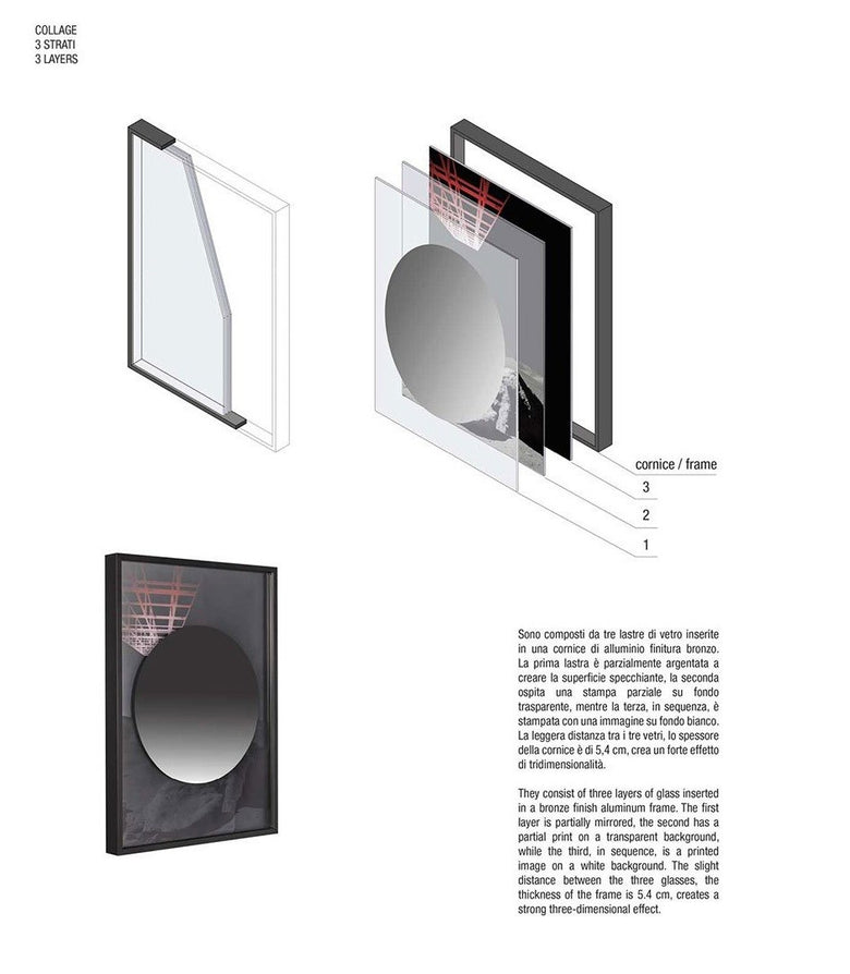 Antonio Lupi Specchio 54x75 a tre Strati Collage318 ambientato in bagno moderno con specchio e accessori - Antonio Lupi...