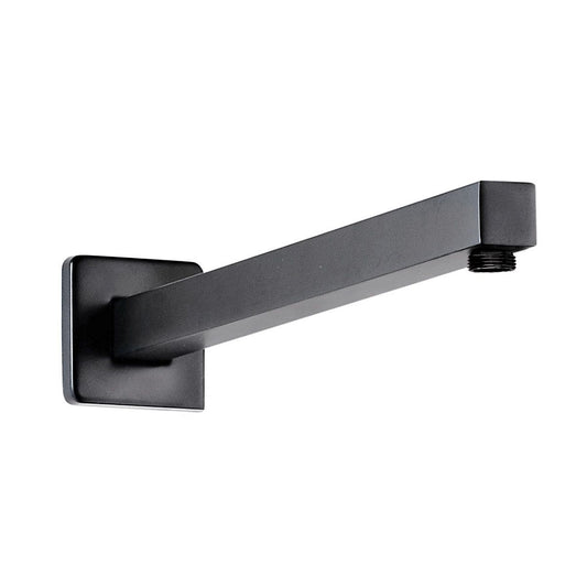 New Line Braccio Doccia 40 Cm Quadro In Ottone Nero Opaco