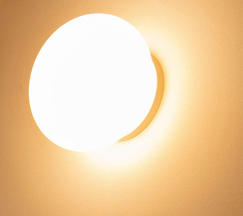 Flos Glo-Ball Ceiling Wall Zero lampada 19 cm parete, particolare del diffusore luminoso