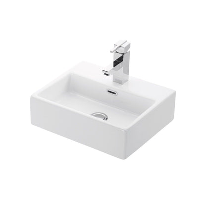 New Line B3 Lavabo lavamani 43x36 rettangolare Sospeso In Porcellana Bianco