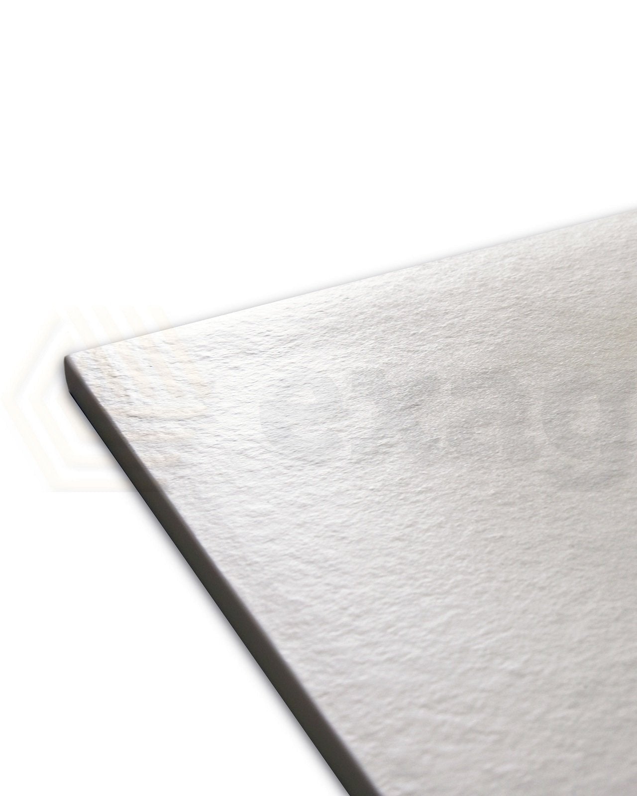 Piatto Doccia 80x80 Desio effetto pietra in Mineralmarmo visto dall'alto con superficie e piletta di scarico - Exagonshop