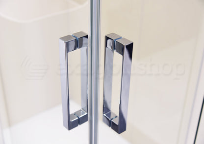 Box doccia 80x100 Marsiglia due ante scorrevoli reversibile H 195 cromo