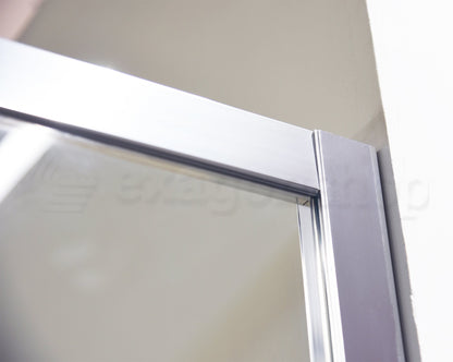 Box doccia 120 cm nicchia Marsiglia scorrevole reversibile H 195 cromo