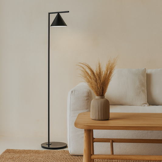 FLOS Captain Flint Lampada da pavimento 154 cm direzionabile a luce diretta Antracite Marmo Nero