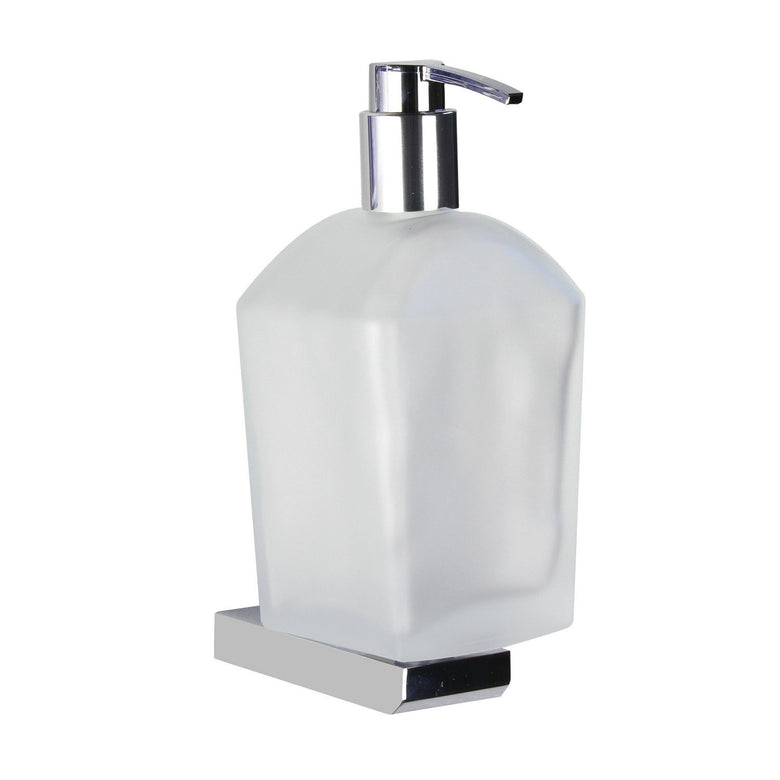 Koh-i-noor 4QUATTRO 7014 dispenser sapone liquido a muro Cromato in lucido montato a parete, vista del design e della...