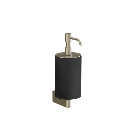 Dispenser porta sapone liquido a muro nero brass brushed 66414 Gessi